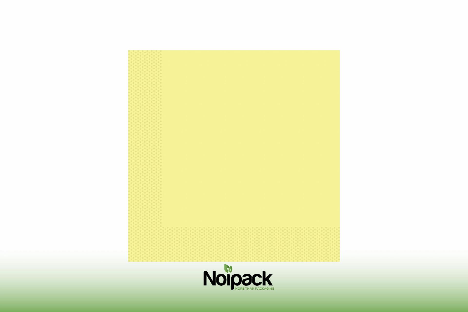 Napkin 40x40cm 1/4 fold (pastel yellow)