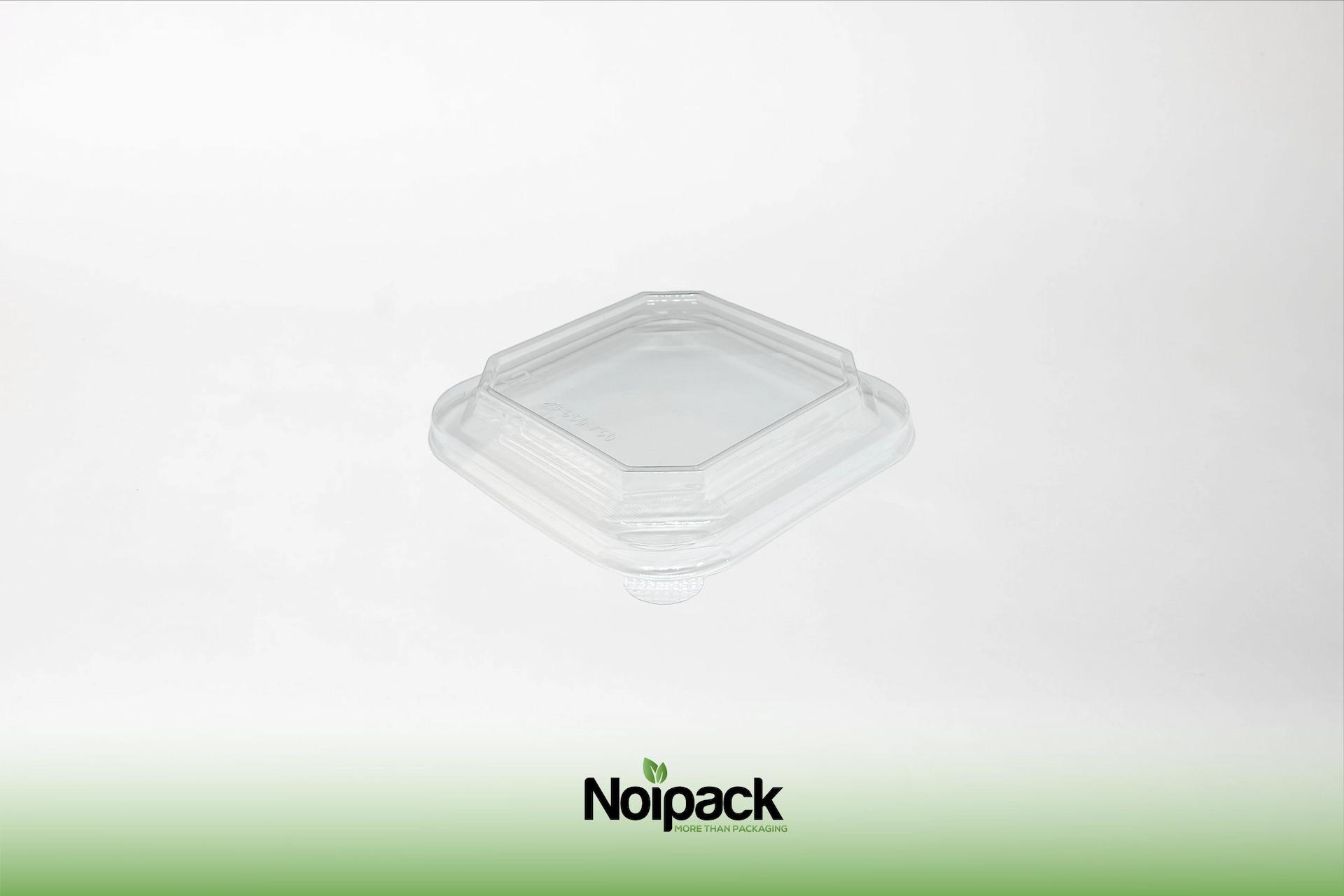 Noipack carton square bowl QUAD 650-750ml rPET lid
