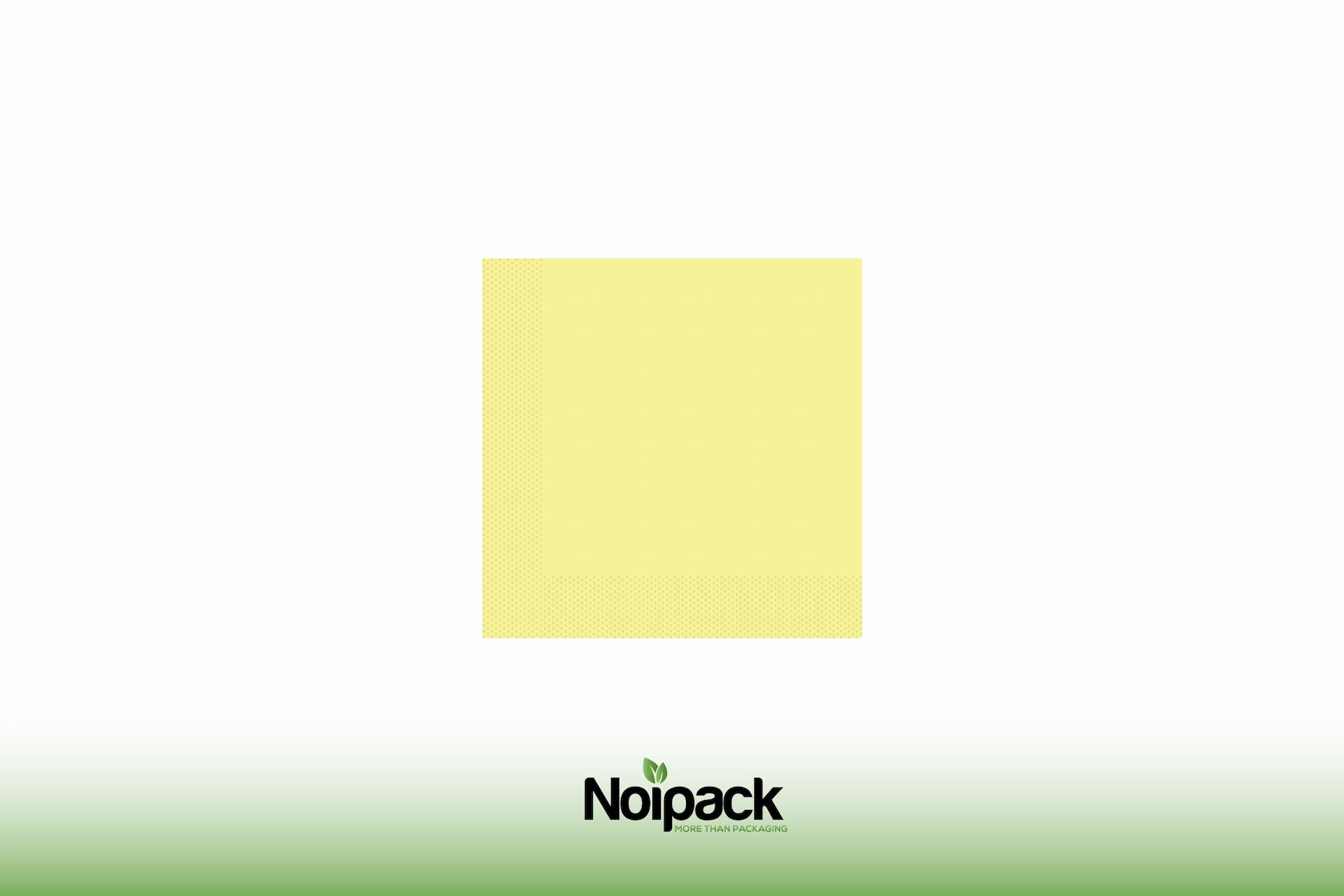 Napkin 25x25cm 1/4 fold (pastel yellow)