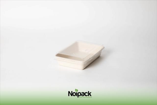 NoiBIO bagasse rectangular salad bowl 840ml (2)