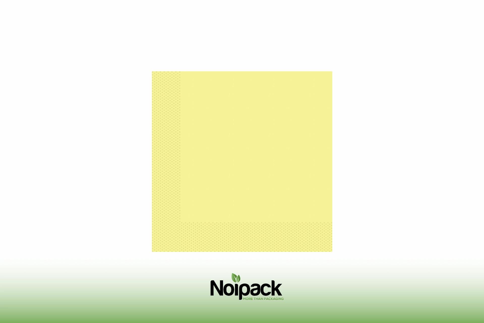 Napkin 33x33cm 1/4 fold (pastel yellow)