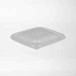 Dishy Neliskanttisen rasian kansi läpinäkyvä 250-500ml rPET (125x125mm) - Kuatro