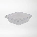 Dishy neliskanttisen rasian pohja läpinäkyvä 250ml rPET (125x125x38mm) - Kuatro
