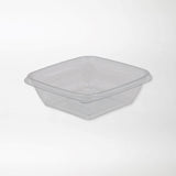 Dishy neliskanttisen rasian pohja läpinäkyvä 250ml rPET (125x125x38mm) - Kuatro