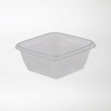 Neliskanttisen rasian pohja läpinäkyvä 375ml rPET (125x125x52mm) - Kuatro