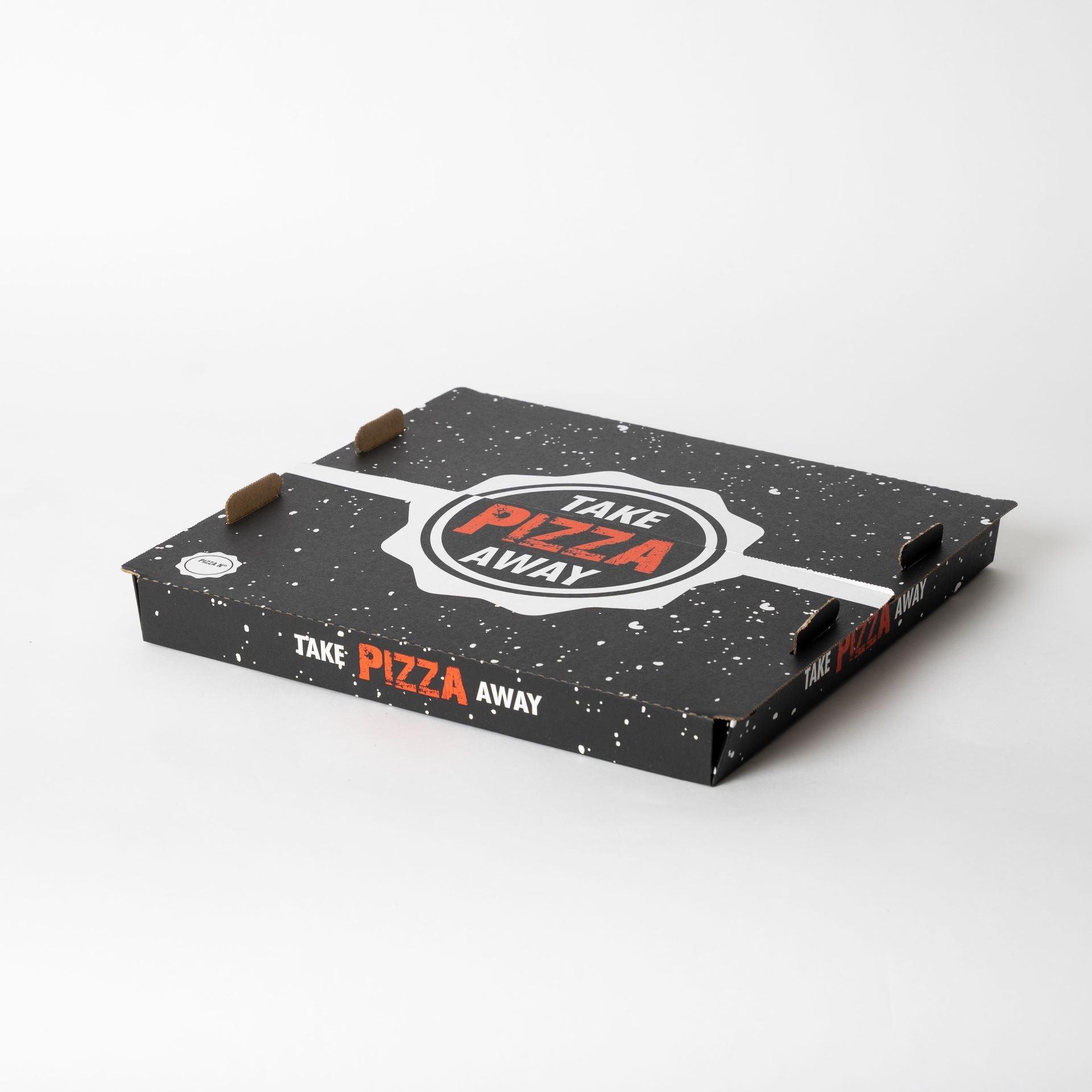 Pizzalaatikko Take Pizza Away 32x32x3,5cm musta (Mod.Fi) - Kuatro