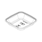 Dishy neliskanttisen rasian pohja läpinäkyvä 500ml rPET (190x190x32mm)