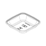 Dishy neliskanttisen rasian pohja läpinäkyvä 500ml rPET (190x190x32mm)
