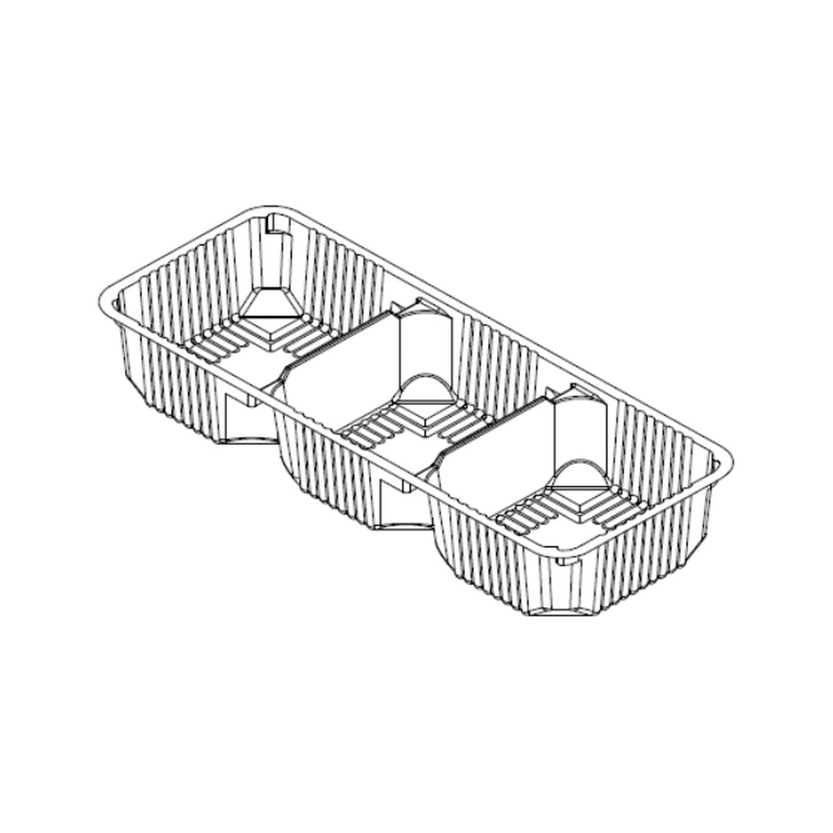 Flowpack rasia 72x63x32mm PET-muovi